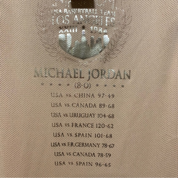 Michael Jordan Nike 1984 OLYMPIC AWAY JERSEY LARGE RED AUTHENTIC RARE - Picture 9 of 13